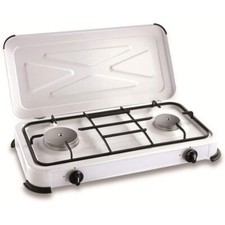 Kemper Fornello 2 Fuochi Smaltato con Coperchio 2,6 kW 104981