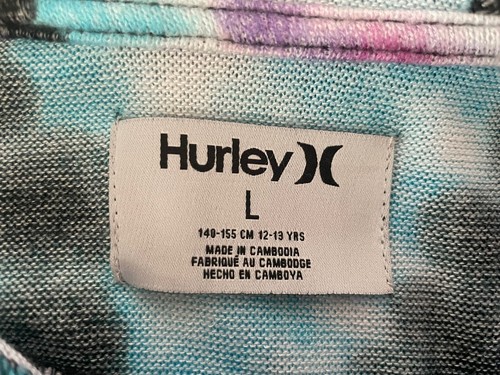 HURLEY girls Hacci Soft hoodie tie dyed multicolor size large - Picture 4 of 4