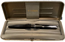"Parker"   Eversharp   c.1961's  Black&CT  "XF" nib  Fountain  Pen  w/Orig. box