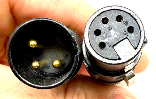 ADJ Cavo Accu XLR 3 Pin Maschio a 5 Pin Femmina Connettore Adattatore DMX 3PDMX Luce - Foto 2 di 3