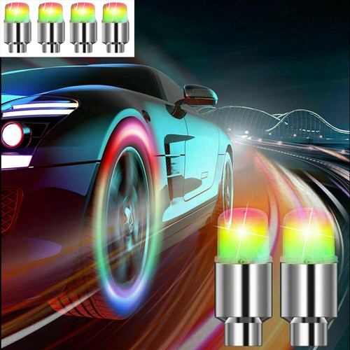 4PCS Car Auto Wheel Tire Tyre Air Valve Stem LED Light Cap Cover Accessories  - Picture 4 of 16