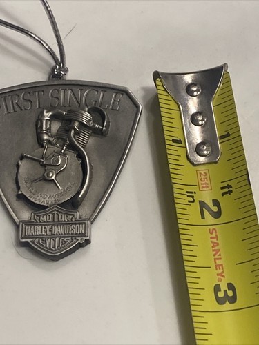 Vtg 1999 Harley Davidson 1903 First Single Engine Pewter Ornament - Imagen 5 de 5