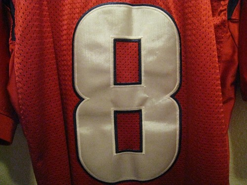 Reebok Houston Texans #8 MATT SCHAUB Sewn-on Red Jersey (Adult 50) - Picture 5 of 5