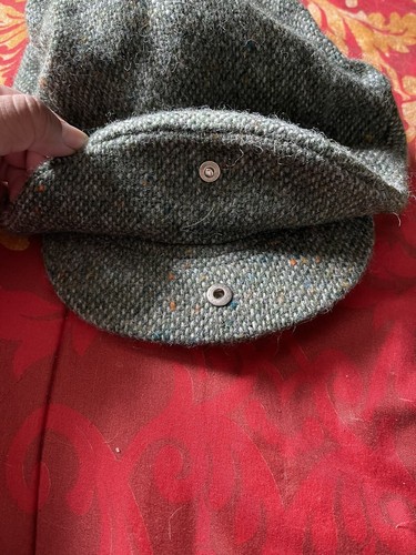 Hanna Hats Men's Irish Flat Cap Green Vintage Tweed Hat 100% Wool Size XXL - Picture 6 of 6