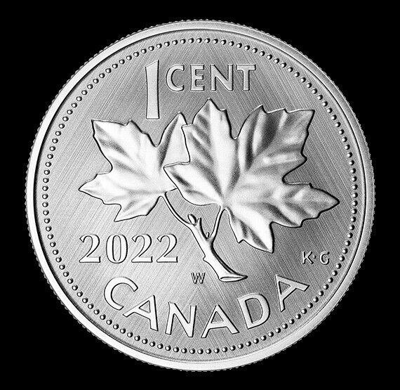 2022 Canada 1 oz Silver Low Cert #64 One-Cent Coin Farewell to Penny W Mint Mark