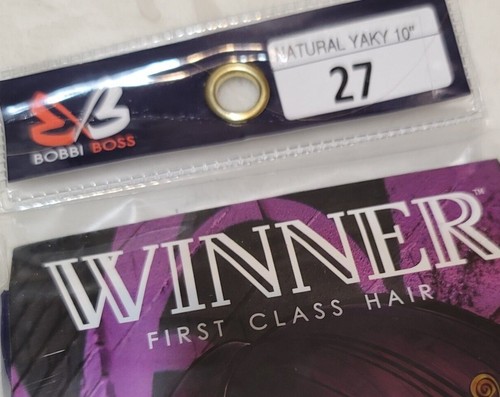 NEW Bobbi Boss Winner 100% Human Hair Weave Natural Yaky 10" color 27 - Picture 4 of 11