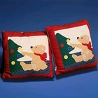 Handmade Christmas Pillows Set, Vintage Teddy Bear Sofa/Bed/Kids Classroom Nook