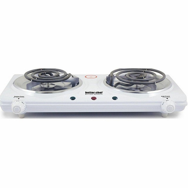 Double Burner Electric Hot Plate Portable 2 Counter Top Stove