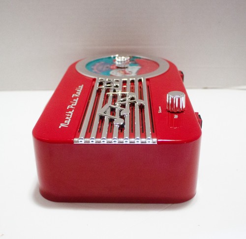 Mr. Christmas Radio Polo Nord 10,5” Lungo Rosso Vintage Design Jukebox FUNZIONANTE - Foto 4 di 7