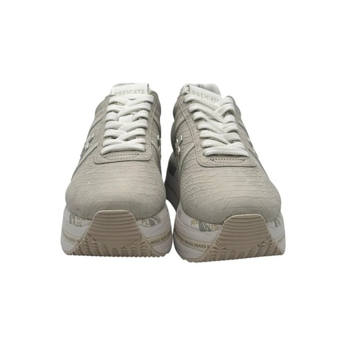 Turnschuhe PREMIATA Frauen Leder Python-Typ Elfenbeinfarbe Art. Beth 7370 - Bild 3 von 5