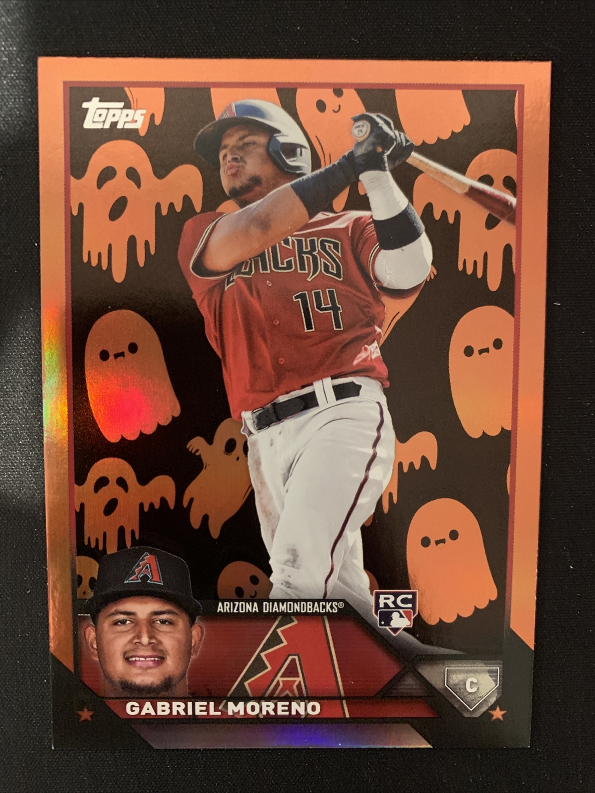 2023 Topps Update Gabriel Moreno Halloween Ghost Foil SP Rookie Card #US161
