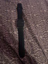 Apple Watch Series 3 38mm Space Gray Aluminum Case with Black Sport Band...