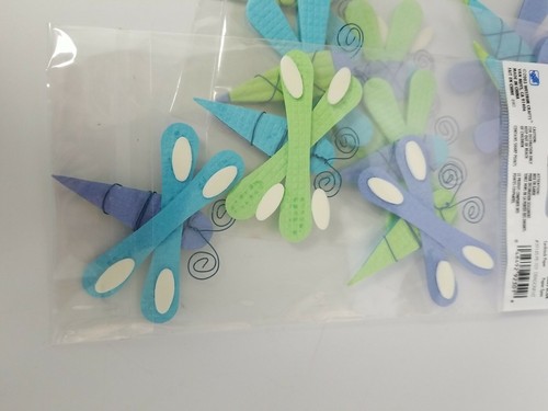 Dragonfly Dragonflies Bugs Insects Paper Bliss stickers blue green 3 packages 9 - Picture 11 of 12