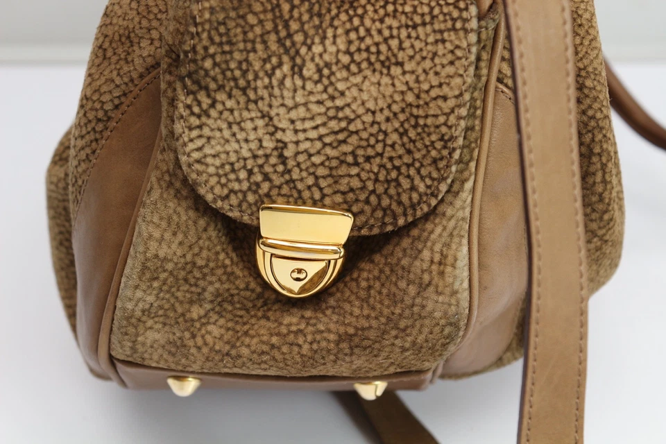 Bolsa de mão Ape Regina Firenze peccary camurça alça de ombro chave Itália - Imagem 4 de 4