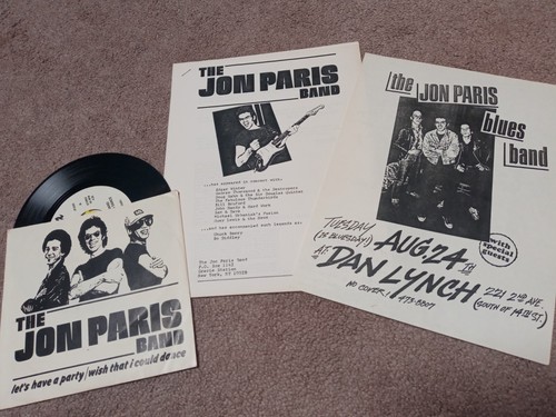 Jon Paris Band 7" Single + Flyer + Fanclub Bio Pressesatz - Bild 6 von 6