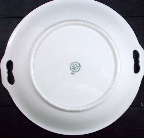 Pieza de plato de pastel con manijas blancas de flor sajona Bing and Grondahl 17-101 - Imagen 5 de 6