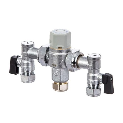 Altecnic Caleffi Merchant Mixing Valve With MX Service Valve 15mm - Picture 2 of 10