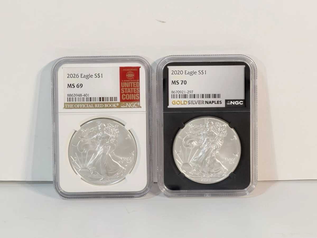 25+ American Eagle MS 69 Graded 2020 Silver Bullion Coins for sale
