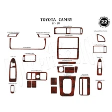 For Toyota Camry 1997-1999  Wood Look Dash Trim Kit -Dashboard Coating