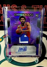 2024-25 Panini Obsidian Ajay Mitchell RC Patch flood patch Auto 15/75