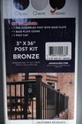 Aria Railing Aluminum Post Kit w/ Base Plate 3"x3"x36" Bronze Powder Coated NEW
