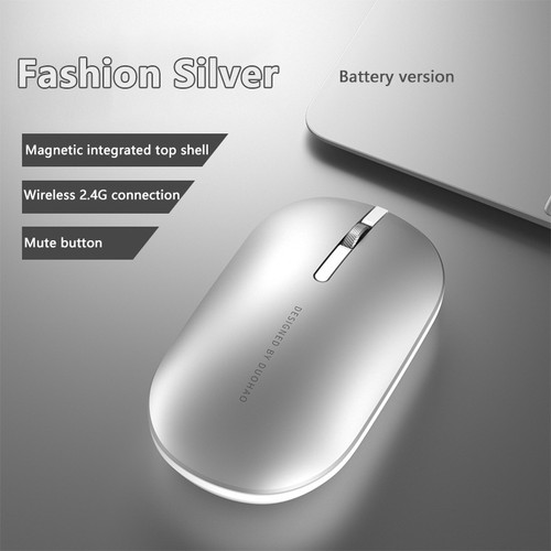 Magnetic Shell Wireless 2.4G Mute USB Mouse For Desktop Computer Laptop Tablet - Photo 4/15