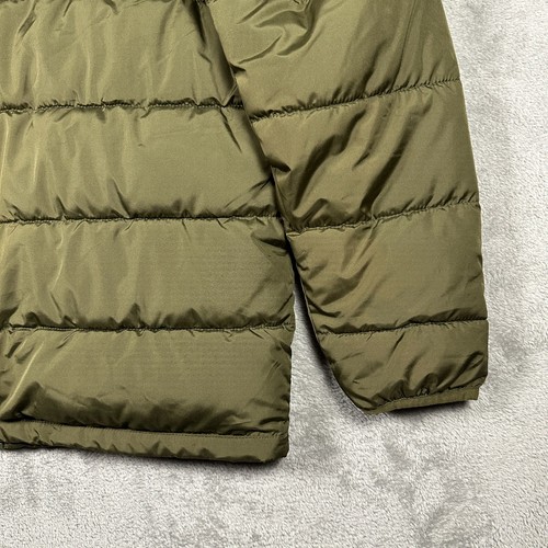 Old Navy Puffer Quilted Jacket Men Medium Hooded Army Green Conifer Full Zip NWT - Picture 20 of 23