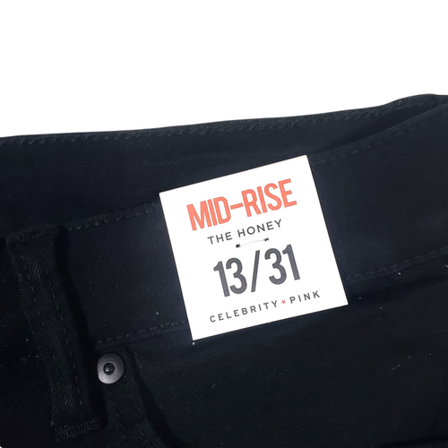 Pantalones Cortos Denim Celebrity Rosa Mujer Junior Desgastados Puños Negros Talla 13 - Imagen 6 de 13
