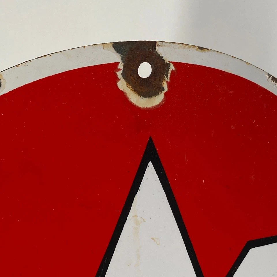 Flying A Enamel Sign - 50x30cm (19.7x11.8") - Rare Gas Station Vintage Iron Sign - Image 2 of 4