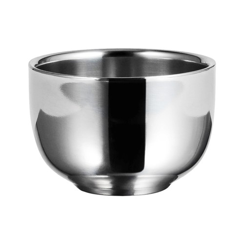 Contenedor de afeitado de jabón para hombre Burly Bowl de acero inoxidable barbero para hombre