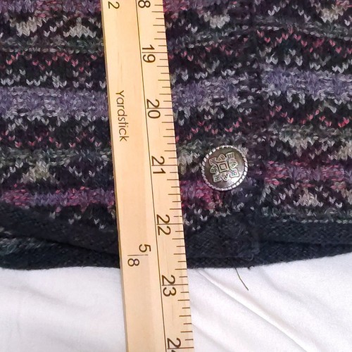 Vintage Alps Knit Cardigan Sweater Aztec Fair Isle Pattern Button Front Womens L - Picture 10 of 11