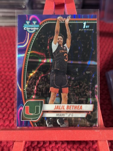 2025 Bowman U Chrome #28 Jalil Bethea 1st Bowman Purple Lava Refractor