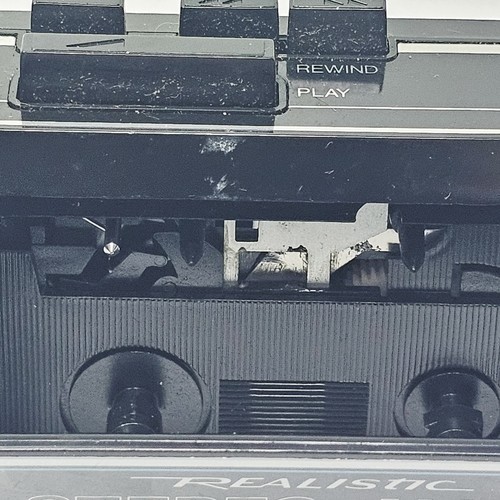 Reproductor de cassette estéreo mate realista vintage azul y negro probado y funciona limpio - Imagen 3 de 11