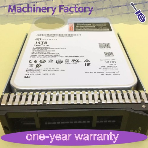 NEW Lenovo ThinkSystem 00MX103 4XB7A13906 3.5" 14TB 7.2K SAS 12G Hard Drive HDD - 第 1/3 張圖片