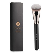 Flat Angled Kabuki Foundation Brush Large Dense Synthetic Bristles for Liquid