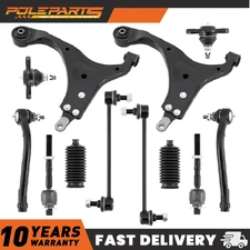 12Pcs Front Lower Control Arm Tie Rod End Sway Bar for 2007-2012 Hyundai Elantra