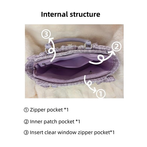 Bolso Bandolera Ita Bolso de Mano Pequeño Estético de Hombro Único con Inserto... - Imagen 5 de 7
