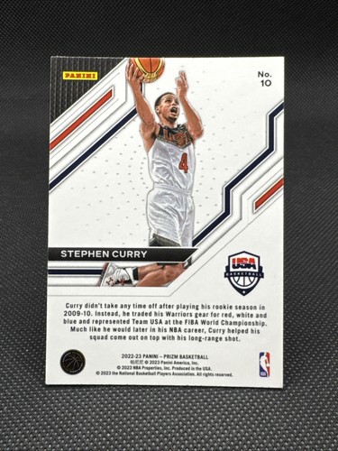 2022-2023 Panini Prizm - #10 Stephen Curry - Team USA - Bild 2 von 4