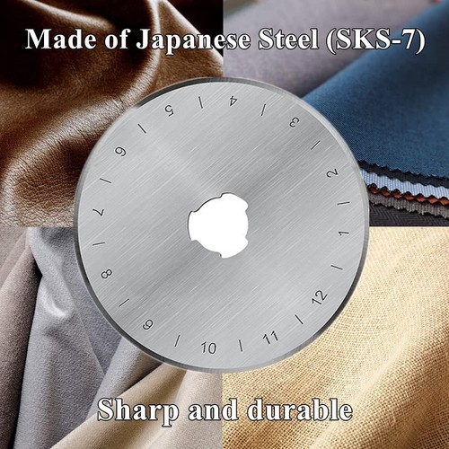 Rotary Cutter Blades 45mm 15 Pack Sharp Replacement Blades for Fabric Quilting - Picture 7 of 9