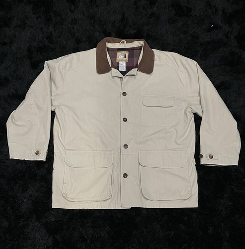 Vintage Faded Glory Herren Chore Jacke Large hellbraun Feld Scheune Mantel Flanell gefüttert - Bild 1 von 9