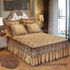 Lace Velvet Quilted Bed Skirt Elastic Twin Full Queen King Dust Ruffle Bedspread