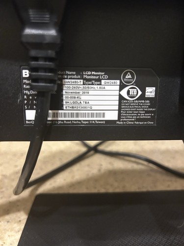 Lot of 2x Benq GW2480-T 23.8" 1080p Eye-Care IPS Monitors Grade B - Picture 7 of 19