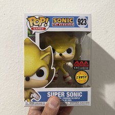 Funko pop Sonic The Hedgehog #923 Super Sonic Chase AAA Anime Exclusive