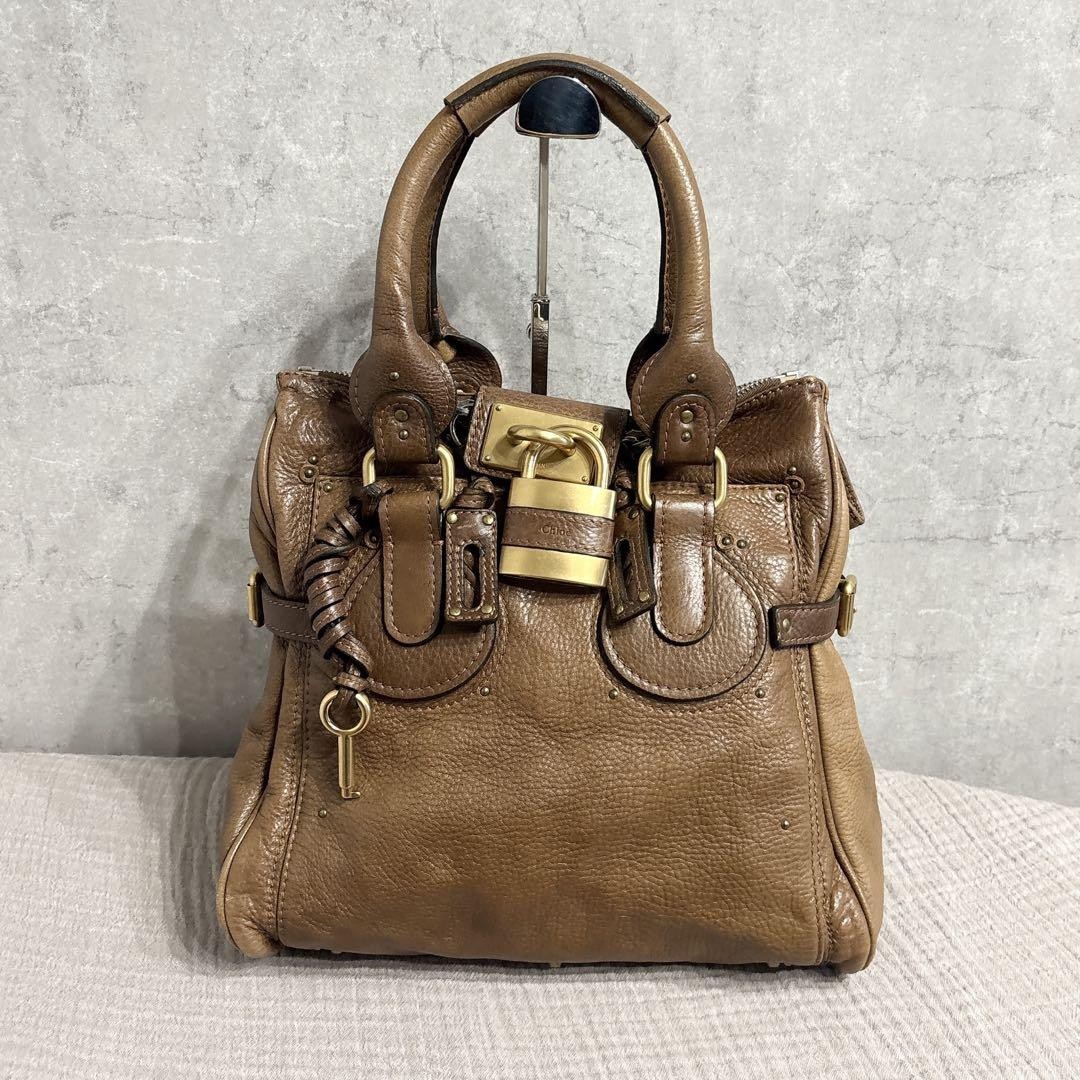 Auth. CHLOE Vintage Y2K 00s Kerala Dark Brown Leather Top Handle