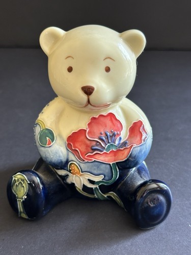 Old Tupton Ware Sitting Teddy Bear Hibiscus Flower England - Picture 4 of 21
