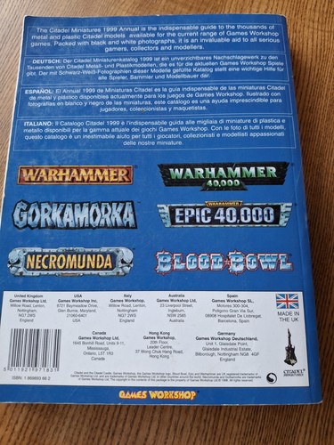 Warhammer 40K Games Workshop 1999 kompletter Miniaturkatalog Citadel Softback - Bild 2 von 2