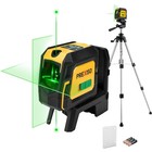 Laser Level with Tripod & 2 Plumb Dots - 100 Ft Green Point Laser Level Self ...