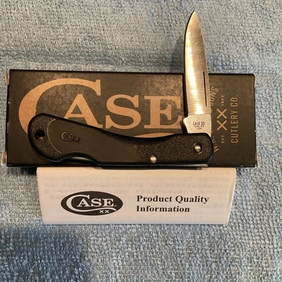 Case XX LT1059L Black horn SS Black Synthetic Scales Lockback 3 1/8” Closed NIB - Image 1 of 4