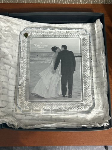 WATERFORD Crystal Wedding Heirloom 8 x 10 Frame Waterford Box w/tags # 139937