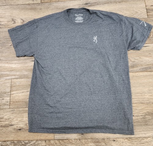 BROWNING Firearms LOGO T-Shirt Hirsch Jagd Grafik Herren LARGE grau Jagd Schießen - Bild 4 von 9